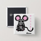 かわいいMooskaマウスボタン 缶バッジ (正面&裏面)