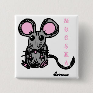 かわいいMooskaマウスボタン 缶バッジ