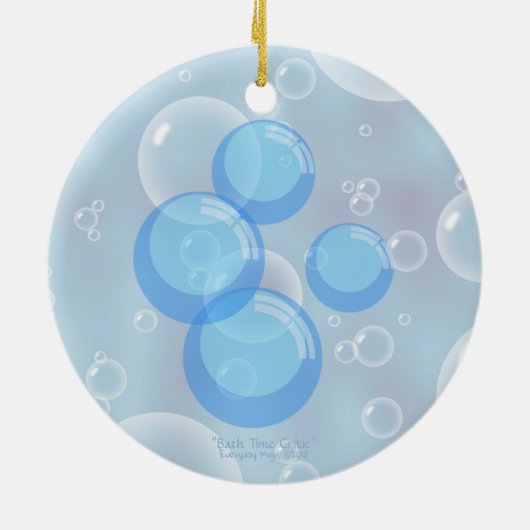 かわいいMorkieの小犬のおもしろいな円形のオーナメント セラミックオーナメント (裏面)