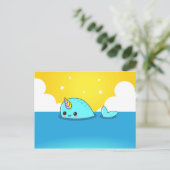 かわいいNarwhal ポストカード (スタンド正面)