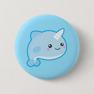 かわいいNarwhal 缶バッジ