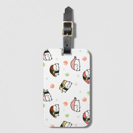 かわいいNeko Nigiri ラゲッジタグ (正面縦)