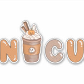 かわいいNICUコーヒーハロウィーンデザイン シール (正面)