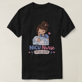 かわいいNICU看護師ベビー名デザイン Tシャツ