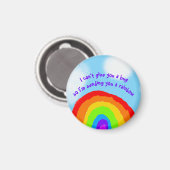 かわいいNo Hugs虹を送る マグネット (正面/裏面)