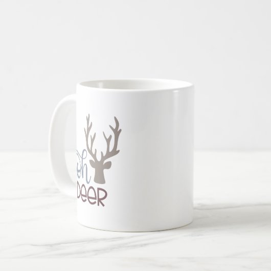 かわいいOhシカのコーヒー・マグ コーヒーマグカップ (正面左)
