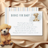 かわいいOh男の子の子犬の青の赤ちゃんシャワー本ベビー エンクロージャーカード