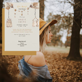 かわいいOh男の子の赤ちゃん服シャワー招待状 招待状