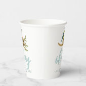 かわいいOh男の子の青い鳥の巣ベビーシャワー 紙コップ (右)