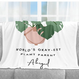 かわいいOkプラントペアレントパーソナライズされた フリースブランケット