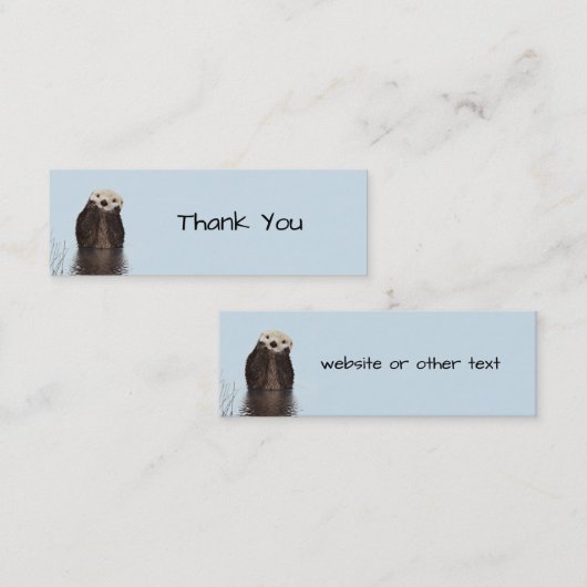 かわいいOtter顔自然写真 スキニー名刺 (正面/裏面)