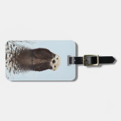 かわいいOtter顔自然写真 ラゲッジタグ (正面横)