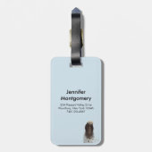 かわいいOtter顔自然写真 ラゲッジタグ (裏面縦)