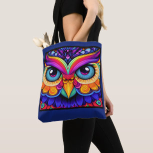かわいいOWL ART – 後ろを見る トートバッグ