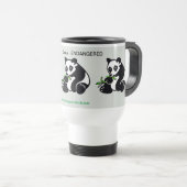 かわいいPANDAクマ – 保全 – エコロジー – 自然 トラベルマグ (正面右)