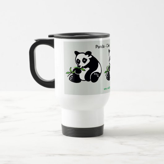 かわいいPANDAクマ – 保全 – エコロジー – 自然 トラベルマグ (左)