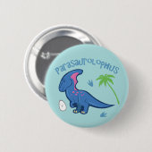 かわいいParasaurolophus 缶バッジ (正面&裏面)