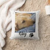 かわいいpawプリントカスタム自分の写真を追加する クッション (ブランケット)