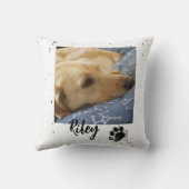 かわいいpawプリントカスタム自分の写真を追加する クッション (裏面)