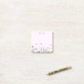 かわいいPAW犬の猫のカラフルグラデーシパーソナライズされたョン ポストイット (デスク上)