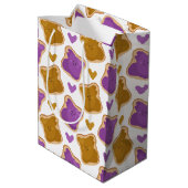 かわいいPBJパターン ミディアムペーパーバッグ (裏面アングル)