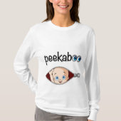 「かわいいPEEK-A-BOOベビー」マタニティシャツ Tシャツ (正面)