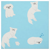 かわいいPekingeseによって印刷されるパターン生地 ファブリック (見本)