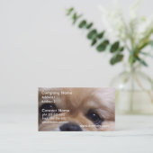 かわいいPekingeseの子犬の名刺 名刺 (スタンド正面)