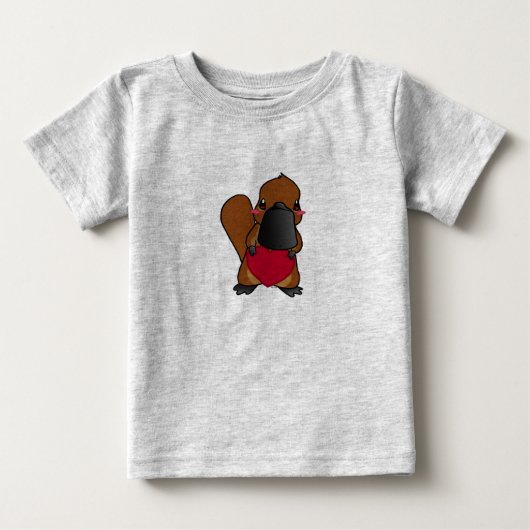 かわいいPlatypus ベビーTシャツ (正面)