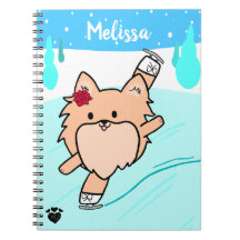 かわいいPOM姿スケートで滑るスパイラル