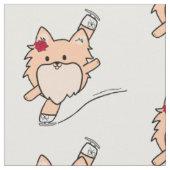 かわいいPOM姿スケートで滑るスパイラル ファブリック (クローズアップ)