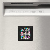かわいいPre-kウサギを教える面白いイースターTeaC マグネット (インサイチュ (食洗機))