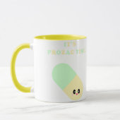 かわいいProzac時間かわいい薬のマグカップ マグカップ (左)