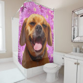 かわいいPuggle シャワーカーテン (インサイチュ)
