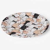 かわいいPups紙プレート ペーパープレート (アングル)