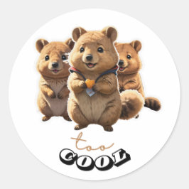 かわいいQuokkaシール ラウンドシール