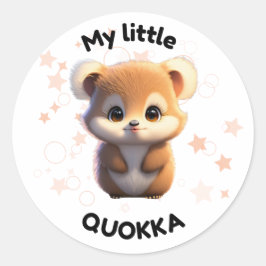かわいいQuokkaシール ラウンドシール