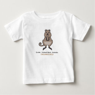 かわいいQUOKKA – オーストラリア – 絶滅危惧動物グラフィック ベビーTシャツ