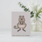 かわいいQUOKKA – 有袋動物 – 絶滅危惧動物 – ポストカード (スタンド正面)
