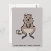 かわいいQUOKKA – 有袋動物 – 絶滅危惧動物 – ポストカード (正面/裏面)