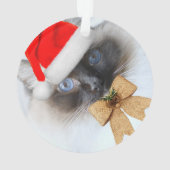 かわいいRagdollサンタ猫のクリスマスのオーナメント オーナメント (裏面)