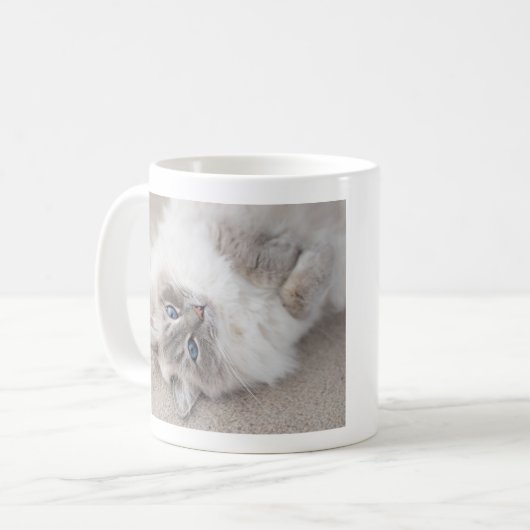 かわいいRagdoll猫のマグ コーヒーマグカップ (正面左)