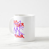 かわいいRawrのトラのRawrの漫画猫 コーヒーマグカップ (正面左)