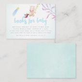 かわいいRhinoユニコーン男の赤ちゃんシャワーブックリクエスト エンクロージャーカード (正面/裏面)