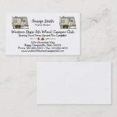 かわいいRVのヴィンテージのおもちゃの運送業者のキャンピングカー旅行トレーラー 名刺 (正面/裏面)