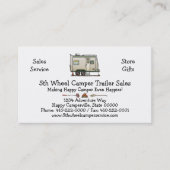 かわいいRVのヴィンテージのおもちゃの運送業者のキャンピングカー旅行トレーラー 名刺 (正面)