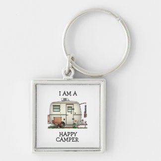 かわいいRVのヴィンテージのガラス卵のキャンピングカー旅行トレーラー キーホルダー