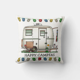 かわいいRVのヴィンテージのガラス卵のキャンピングカー旅行トレーラー クッション