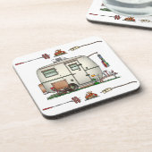 かわいいRVのヴィンテージのガラス卵のキャンピングカー旅行トレーラー コースター (左側)