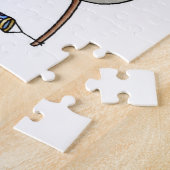 かわいいRVのヴィンテージのガラス卵のキャンピングカー旅行トレーラー ジグソーパズル (側面)